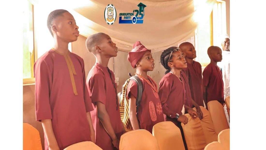 Students at a school presentation